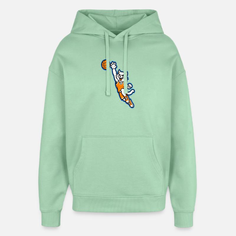 Mascotte du dunk de basketball Wildcat - Sweat à capuche unisexe Stanley/Stella Oversized - jade brumeux