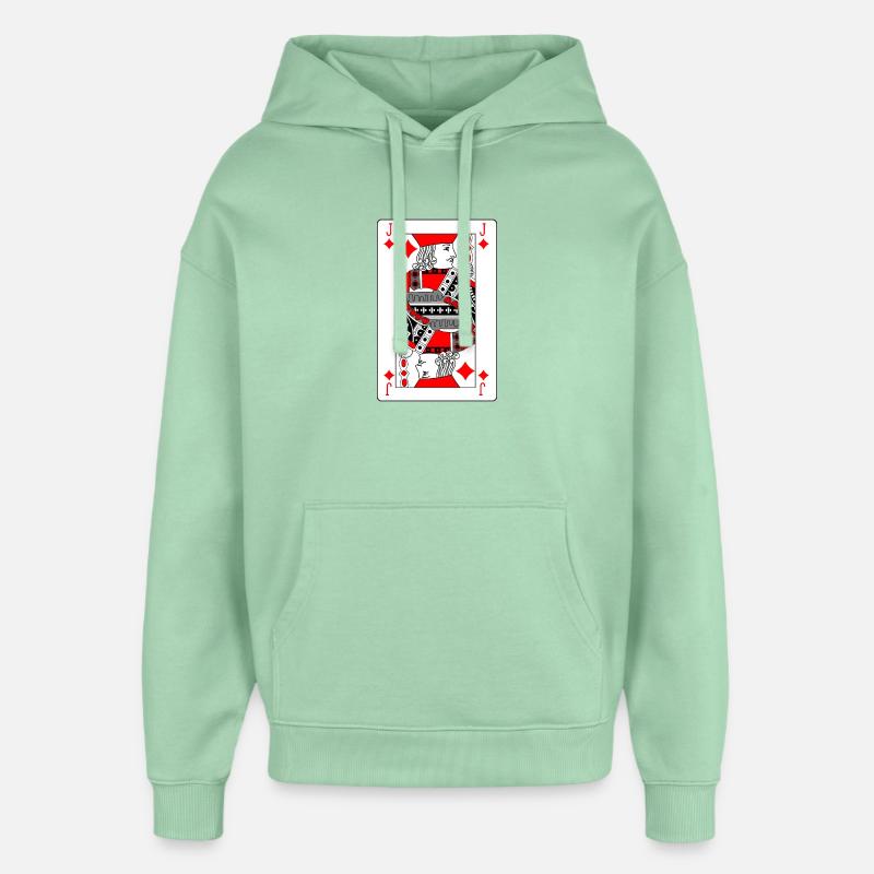Carte à jouer diamond farmer - Sweat à capuche unisexe Stanley/Stella Oversized - jade brumeux