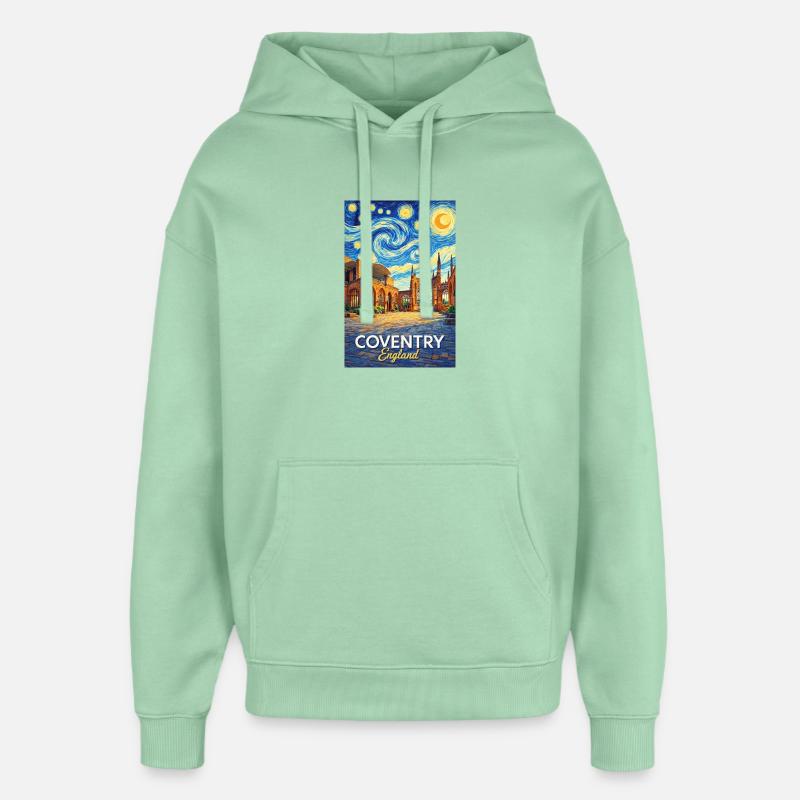 Coventry, Angleterre - Sweat à capuche unisexe Stanley/Stella Oversized - jade brumeux