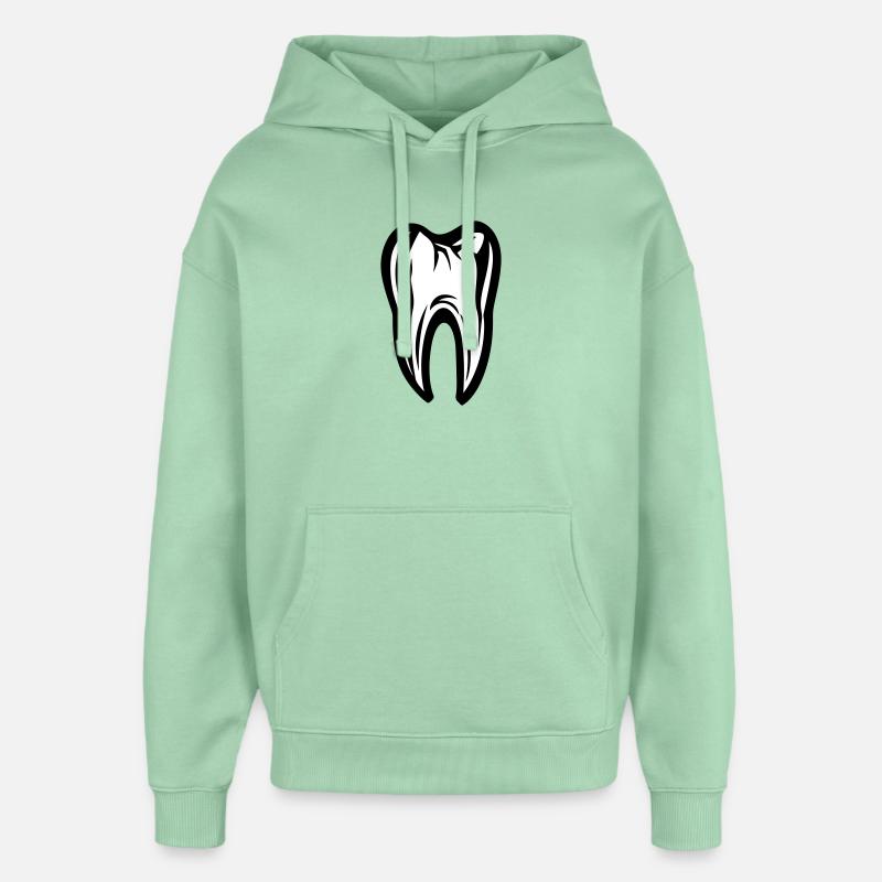 Icône de la dent dentiste - Sweat à capuche unisexe Stanley/Stella Oversized - jade brumeux