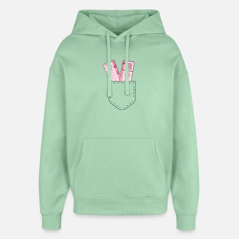 LUNE D’AIR - Sweat à capuche unisexe Stanley/Stella Oversized - jade brumeux