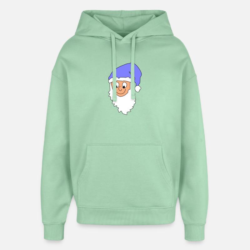 Joyeux Père Noël avec casquette bleue - Sweat à capuche unisexe Stanley/Stella Oversized - jade brumeux
