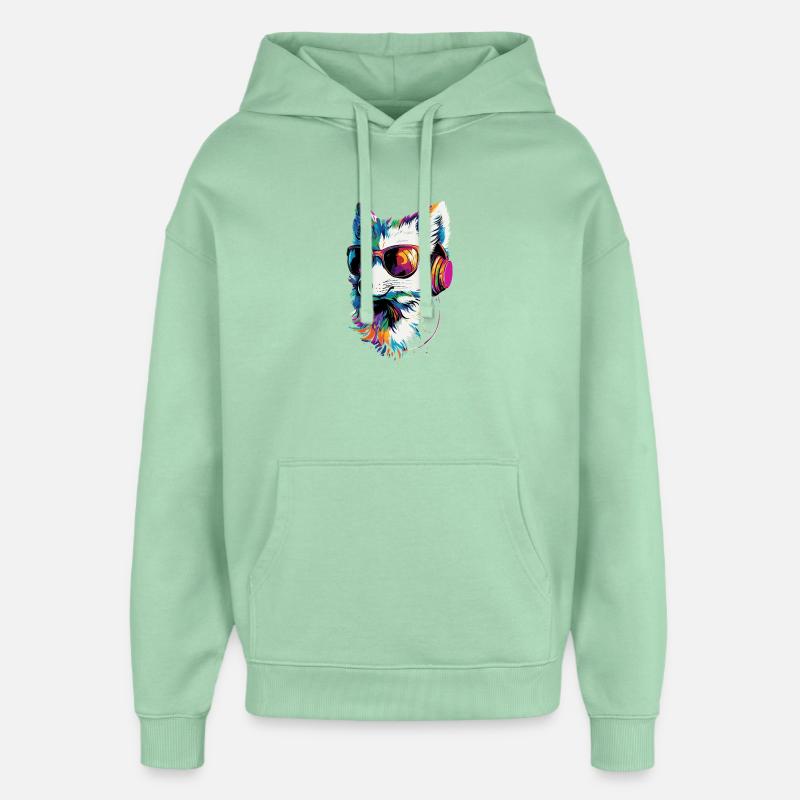 Polarfuchs Schneefuchs Eisfuchs Süßer Weißer Fuchs - Oversized Unisex Hoodie von Stanley/Stella - Nebeljade