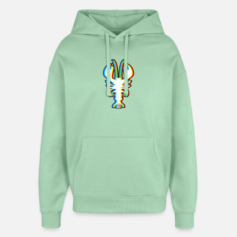 Musique de danse électronique LOBSTER - Sweat à capuche unisexe Stanley/Stella Oversized - jade brumeux