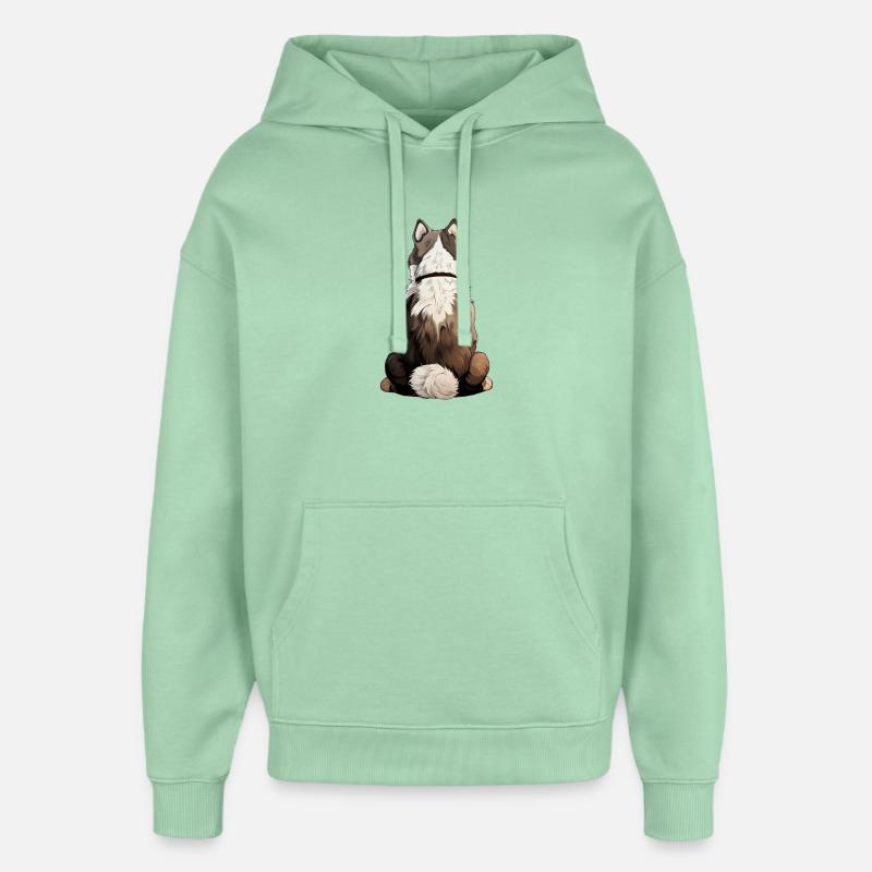 Husky sibérien - Sweat à capuche unisexe Stanley/Stella Oversized - jade brumeux