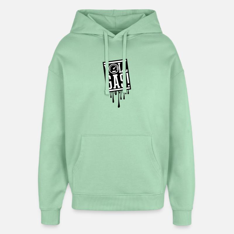 Compteur de vitesse à plein régime - Sweat à capuche unisexe Stanley/Stella Oversized - jade brumeux