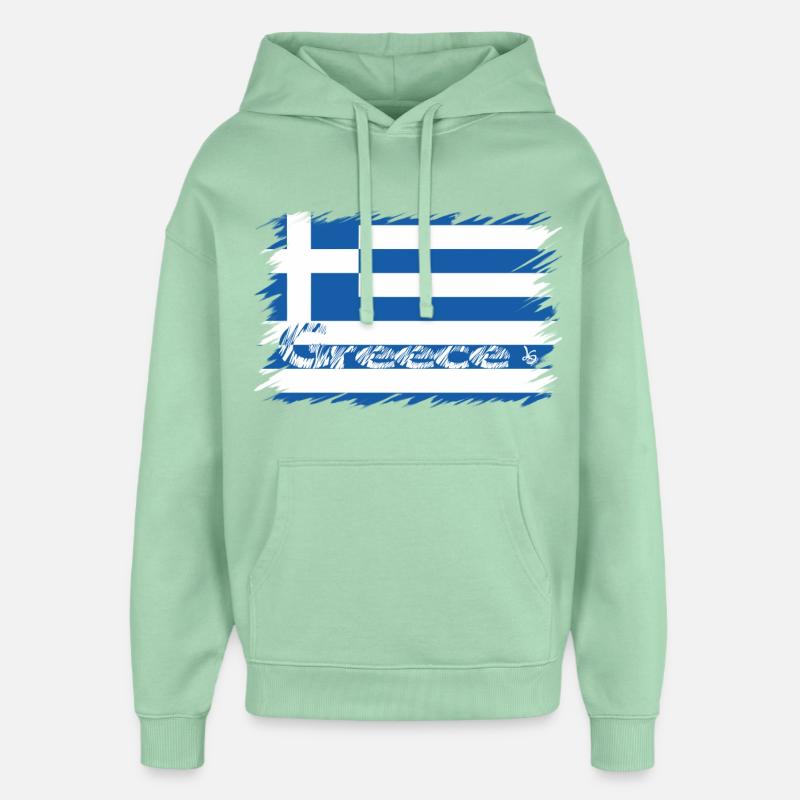 Grèce - Sweat à capuche unisexe Stanley/Stella Oversized - jade brumeux