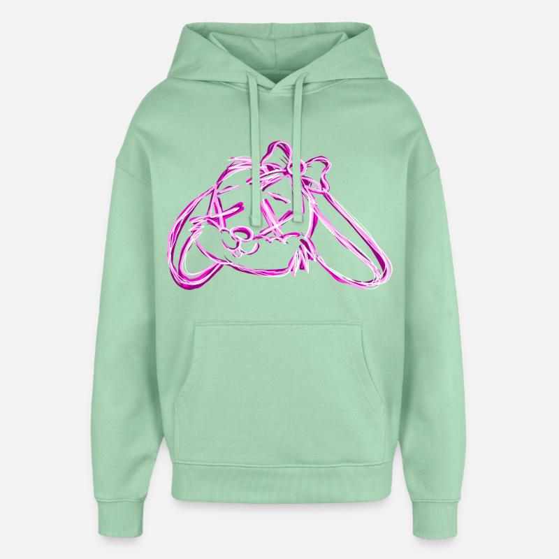 Rose Lapin Mort - Sweat à capuche unisexe Stanley/Stella Oversized - jade brumeux