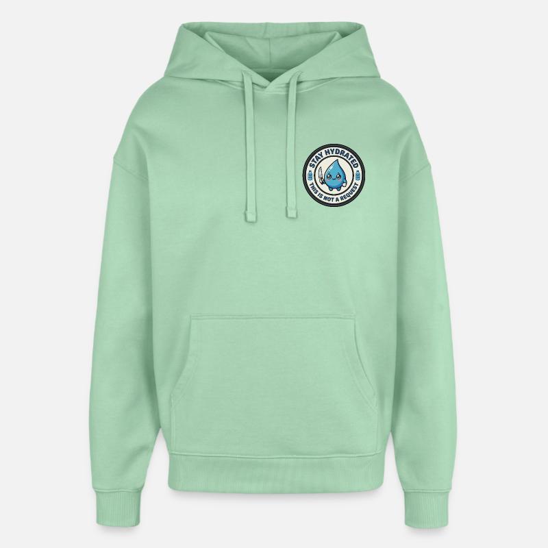 Restez hydraté - Sweat à capuche unisexe Stanley/Stella Oversized - jade brumeux