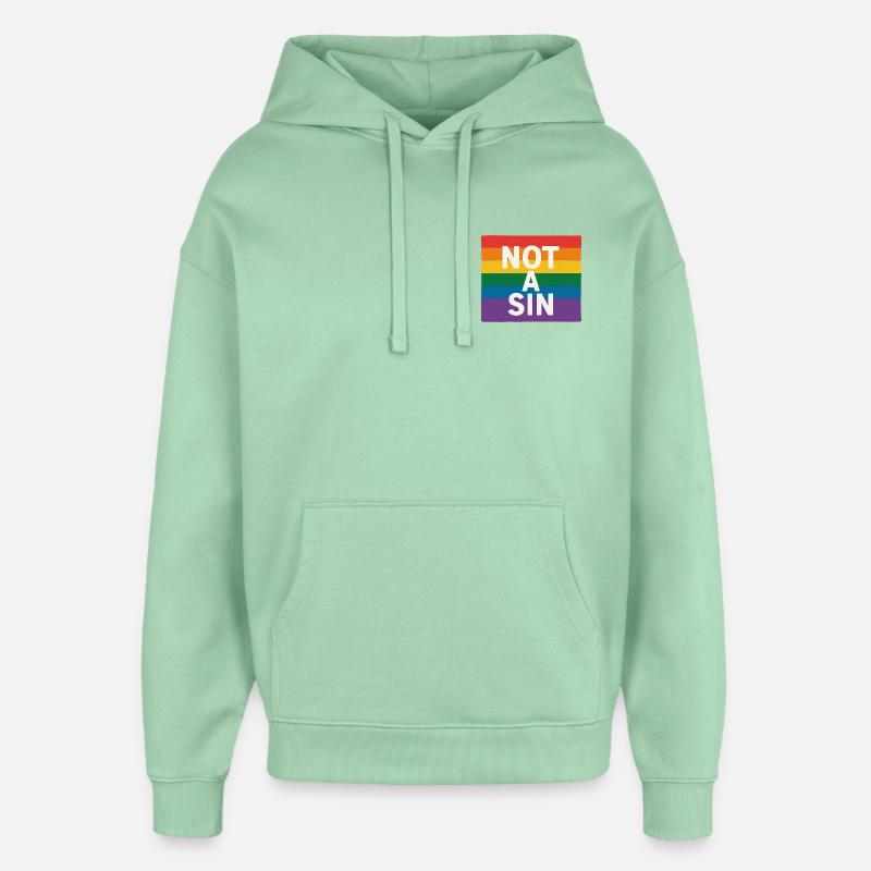 Pas un péché - Sweat à capuche unisexe Stanley/Stella Oversized - jade brumeux