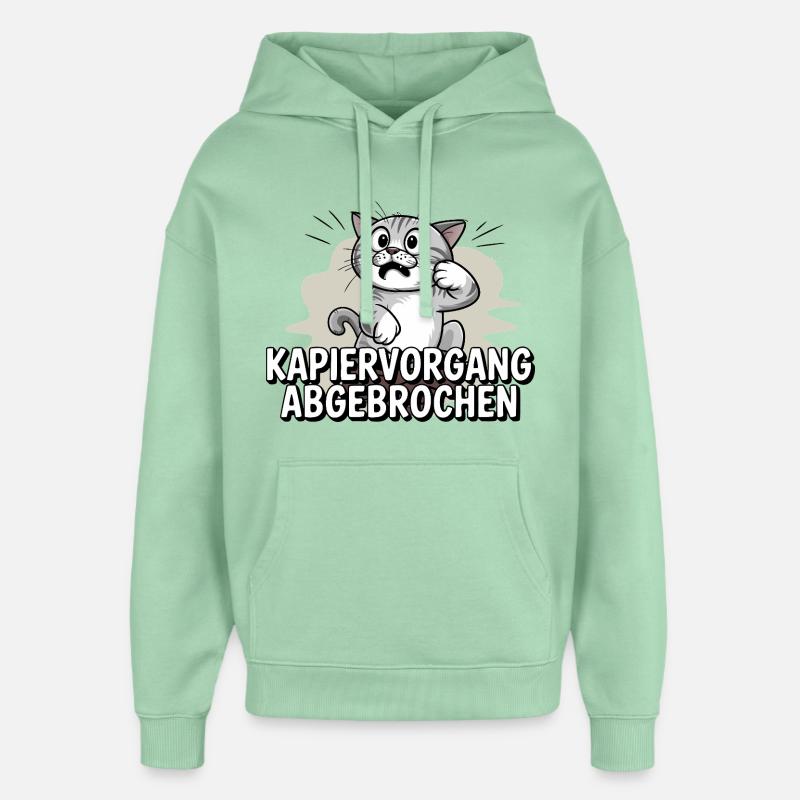 Copying process aborted – cat confused - Oversized Unisex Hoodie by Stanley/Stella - misty jade
