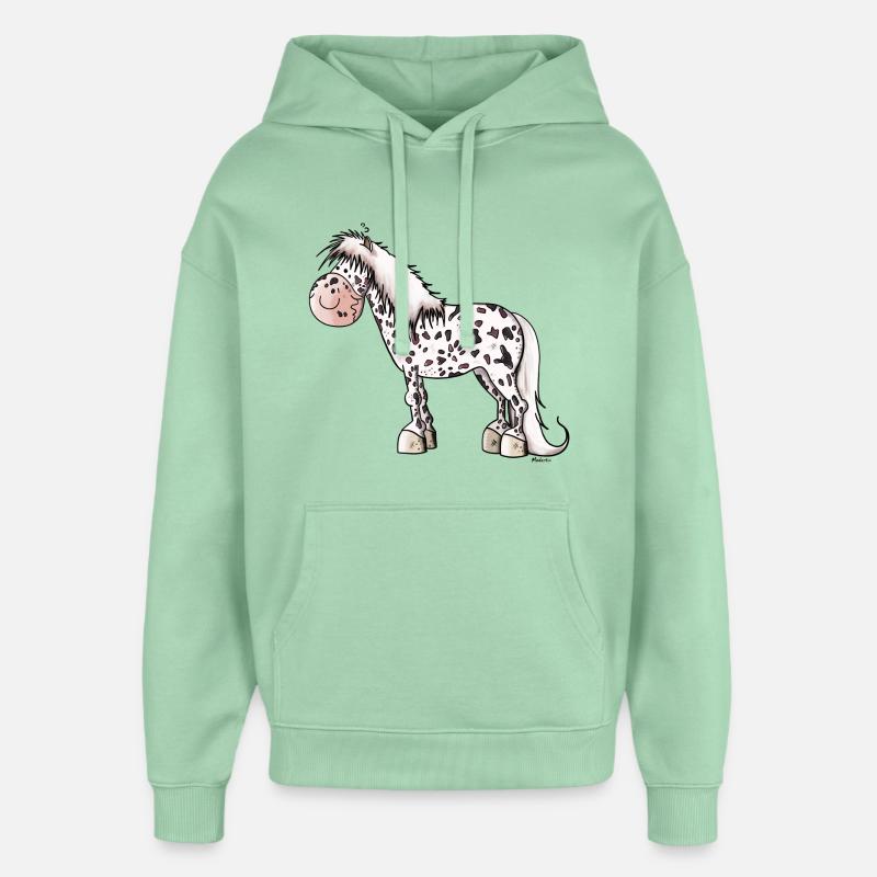 Robe tachetée du cheval - Sweat à capuche unisexe Stanley/Stella Oversized - jade brumeux