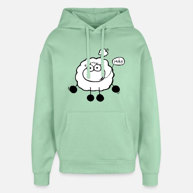 Moutons de course - Sweat à capuche unisexe Stanley/Stella Oversized - jade brumeux