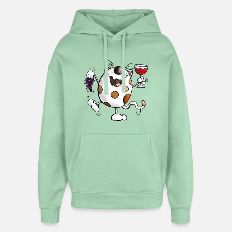 Mignon chat comique - Sweat à capuche unisexe Stanley/Stella Oversized - jade brumeux