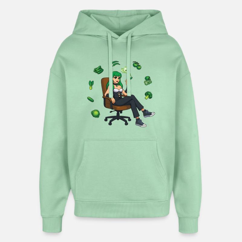 BE GREEN #1 - nice people - Sweat à capuche unisexe Stanley/Stella Oversized - jade brumeux