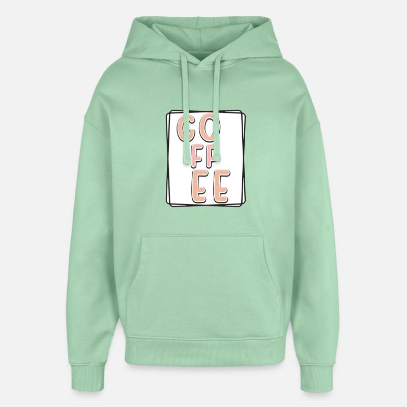 Kaffee Typo Panel - Oversized Unisex Hoodie von Stanley/Stella - Nebeljade