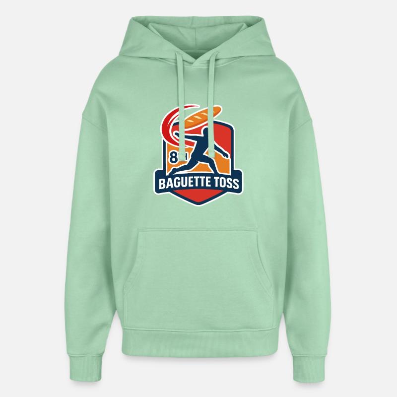 Concours du lancé de baguette  - Sweat à capuche unisexe Stanley/Stella Oversized - jade brumeux