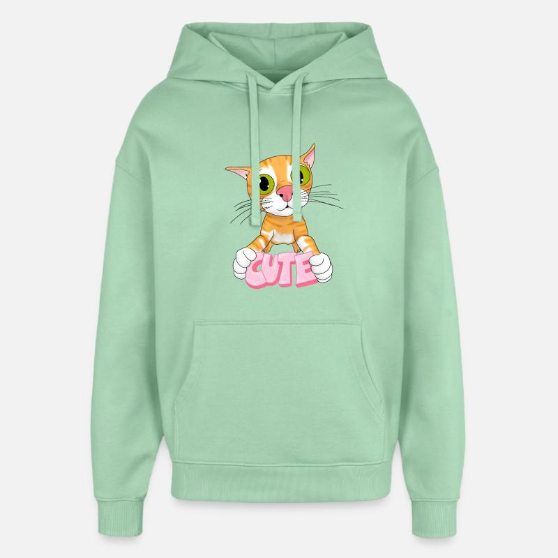 Cute - Sweat à capuche unisexe Stanley/Stella Oversized - jade brumeux