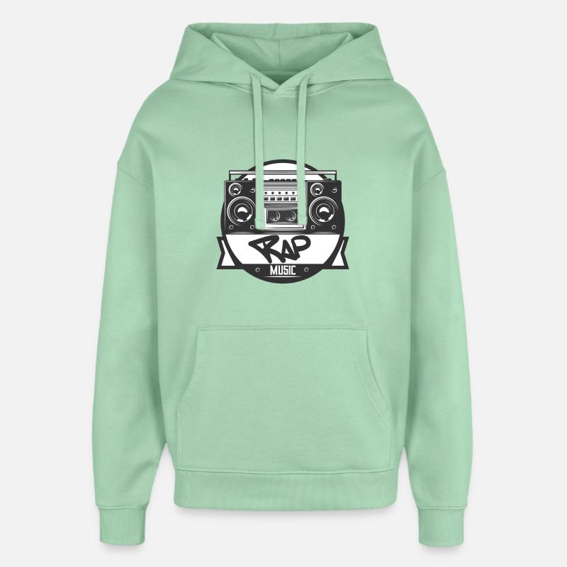 Jukebox Rap Logo Ghetto Blaster - Sweat à capuche unisexe Stanley/Stella Oversized - jade brumeux