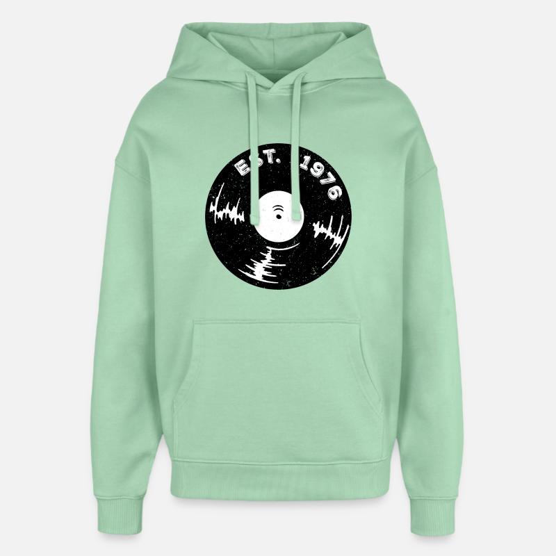 Vinyle créé en 1976 - Sweat à capuche unisexe Stanley/Stella Oversized - jade brumeux