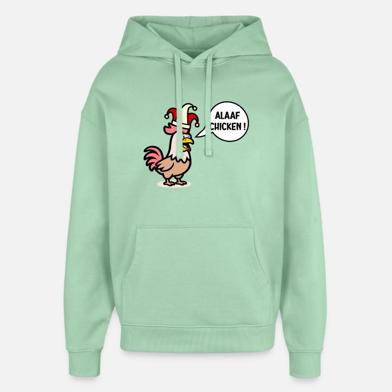 Carnaval des poulets anglais Alaaf - Sweat à capuche unisexe Stanley/Stella Oversized - jade brumeux