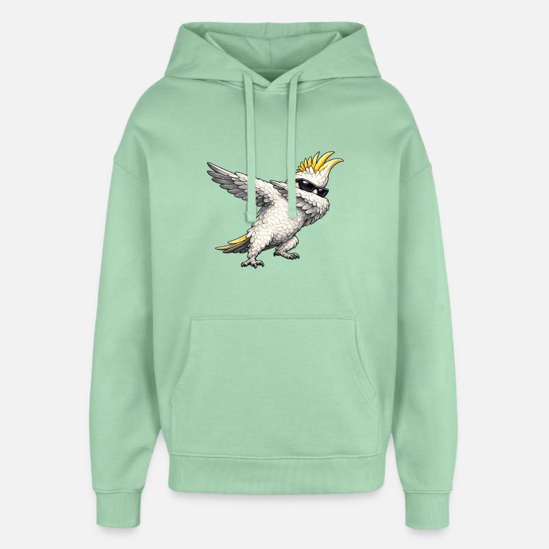 Calopsitte en train de s’appucher - Sweat à capuche unisexe Stanley/Stella Oversized - jade brumeux