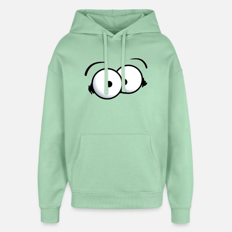 Design de Yeux Abstraits en 3D - Sweat à capuche unisexe Stanley/Stella Oversized - jade brumeux