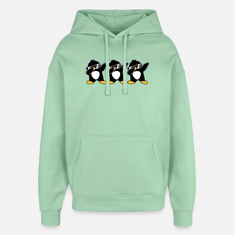 Dab Équipe Pingouin - Sweat à capuche unisexe Stanley/Stella Oversized - jade brumeux