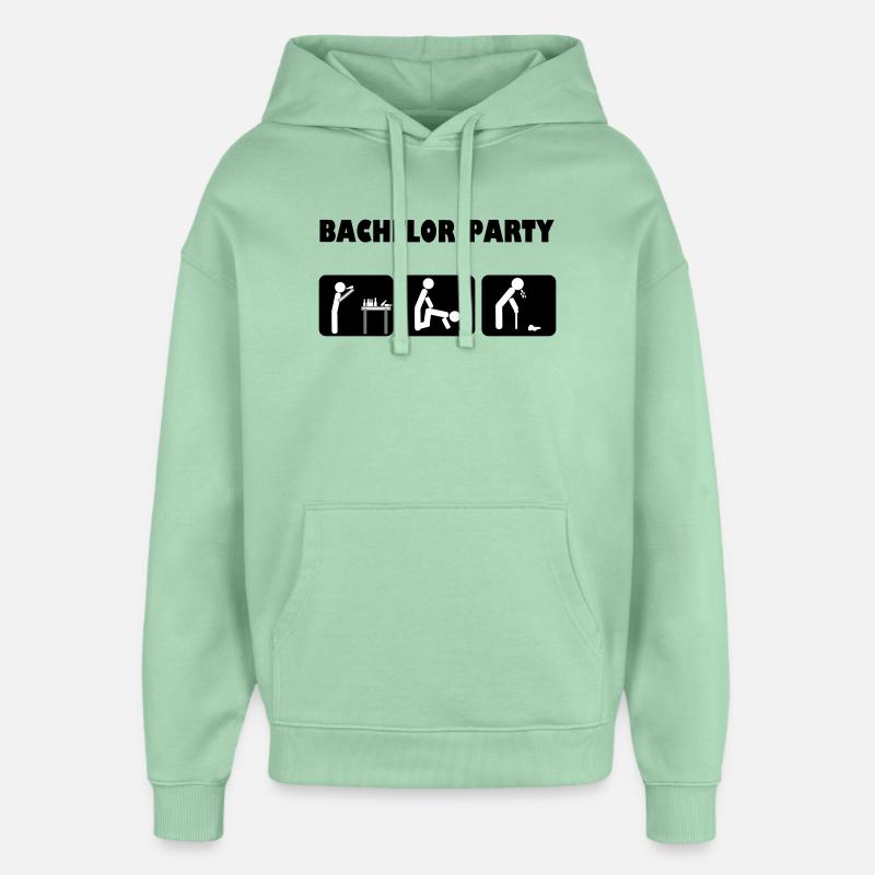 Bachelor celebration - Oversized Unisex Hoodie by Stanley/Stella - misty jade