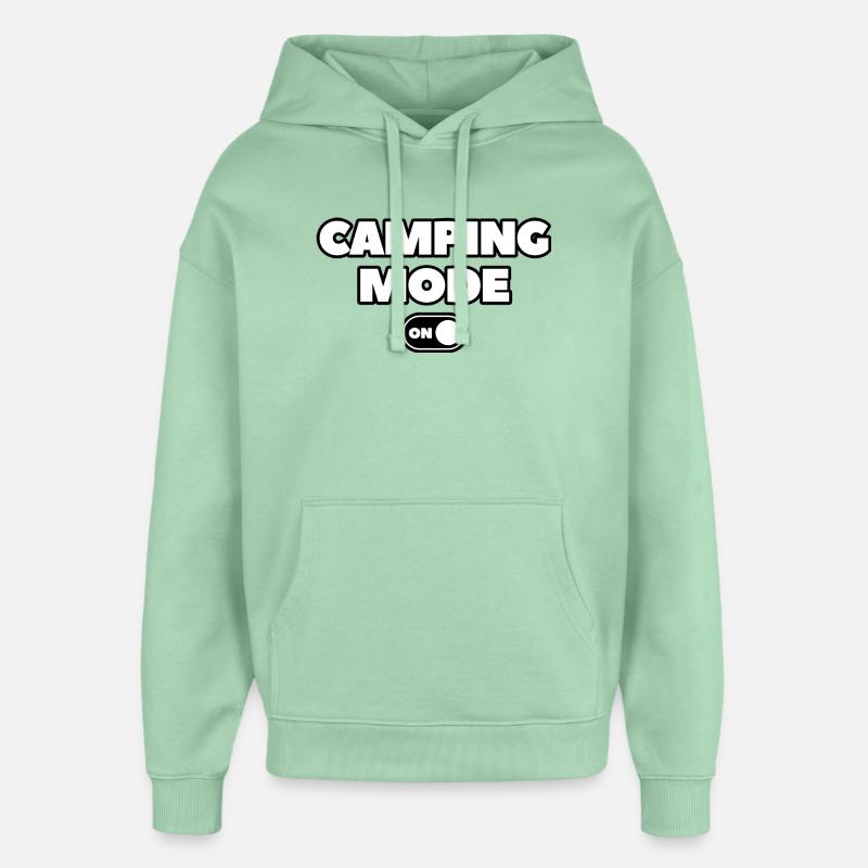 Camping mode on - Sweat à capuche unisexe Stanley/Stella Oversized - jade brumeux