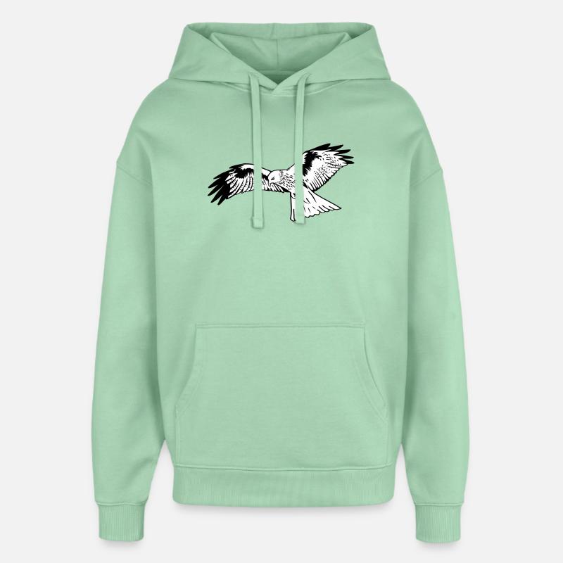 Faucon - Sweat à capuche unisexe Stanley/Stella Oversized - jade brumeux