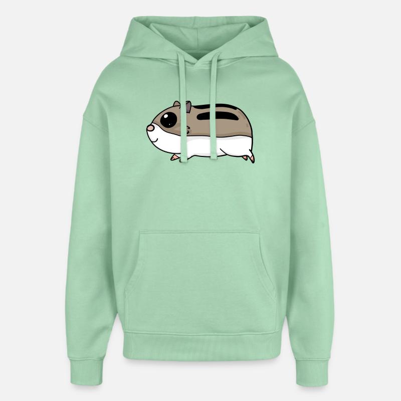 Rongeurs hamsters - Sweat à capuche unisexe Stanley/Stella Oversized - jade brumeux