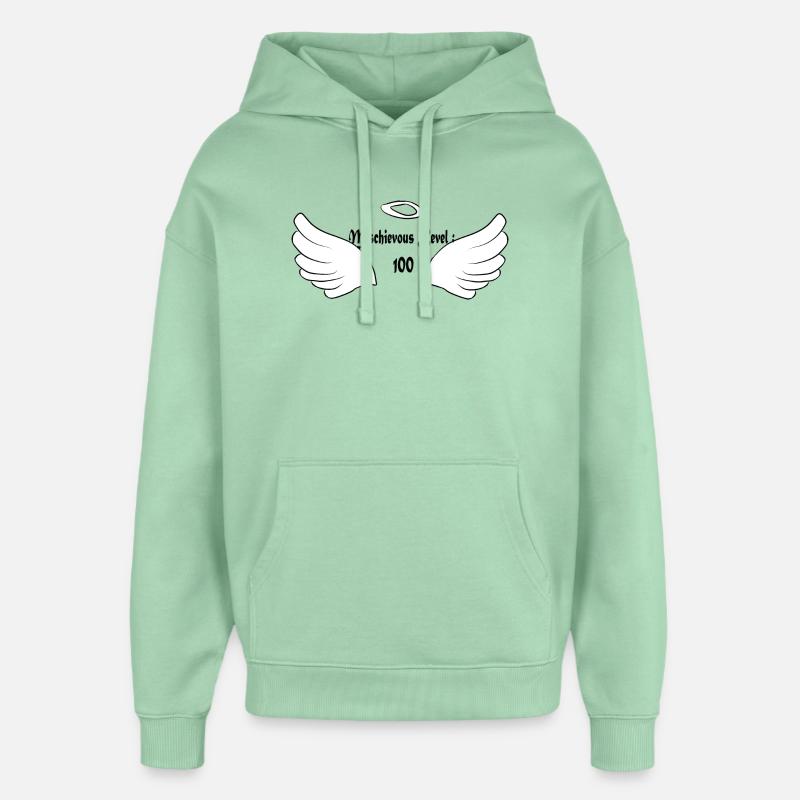 Ailes d’ange - Sweat à capuche unisexe Stanley/Stella Oversized - jade brumeux