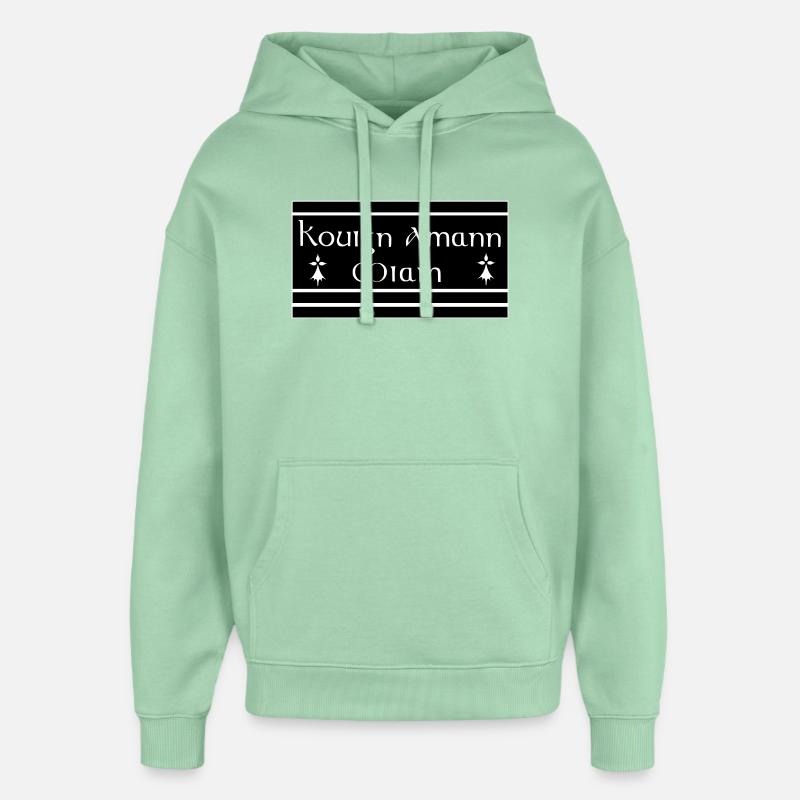 Kouign Amann - Sweat à capuche unisexe Stanley/Stella Oversized - jade brumeux