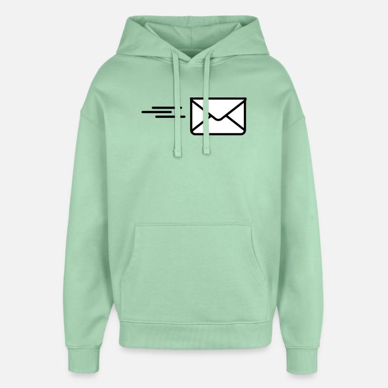 Envoyer une lettre de logo - Sweat à capuche unisexe Stanley/Stella Oversized - jade brumeux
