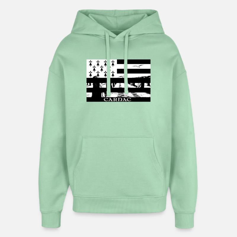 CARNAC - Sweat à capuche unisexe Stanley/Stella Oversized - jade brumeux