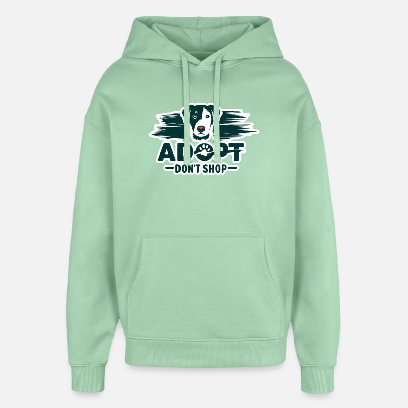 Adoptez don’t shop 2 - Sweat à capuche unisexe Stanley/Stella Oversized - jade brumeux