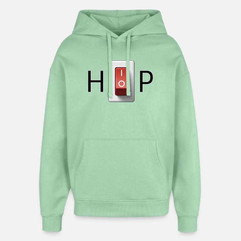 Switch HIP-HOP, allumez le hip-hop ! - Sweat à capuche unisexe Stanley/Stella Oversized - jade brumeux