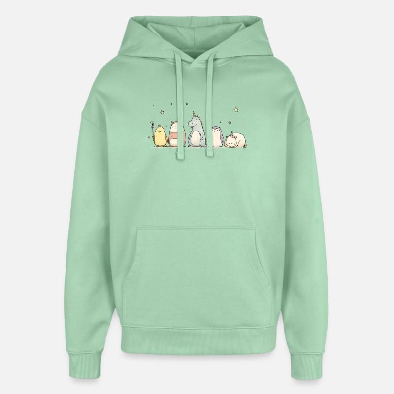Armée mignonne - Sweat à capuche unisexe Stanley/Stella Oversized - jade brumeux