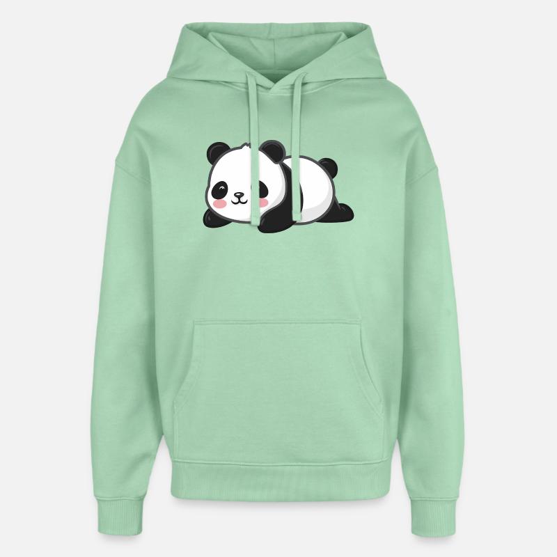 Amoureux des animaux panda mignon - Sweat à capuche unisexe Stanley/Stella Oversized - jade brumeux