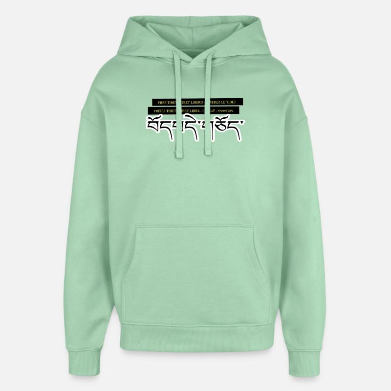 Multi Tibet - Sweat à capuche unisexe Stanley/Stella Oversized - jade brumeux