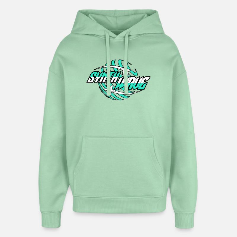 Synth Wave Synthesizer - Oversized Unisex Hoodie by Stanley/Stella - misty jade