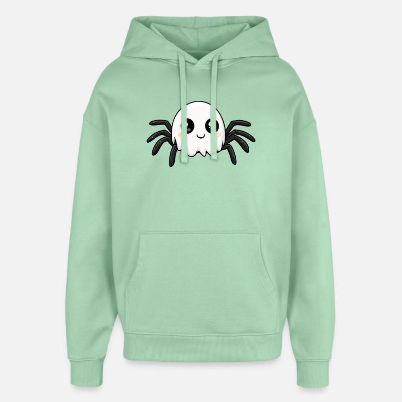 Tarentule Halloween Ghost Spider - Sweat à capuche unisexe Stanley/Stella Oversized - jade brumeux