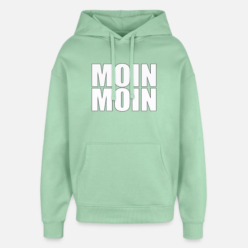 Moin Moin - Sweat à capuche unisexe Stanley/Stella Oversized - jade brumeux