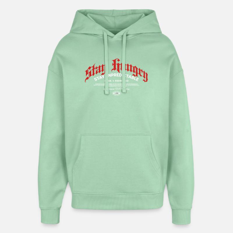 Restez affamé – FØURTN Original 2025 - Sweat à capuche unisexe Stanley/Stella Oversized - jade brumeux
