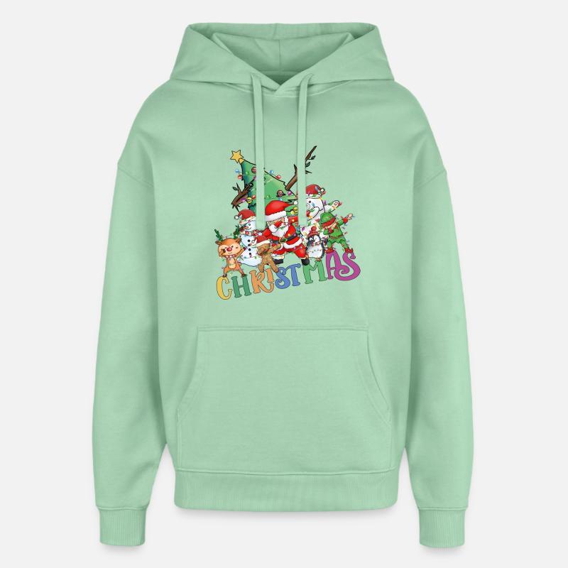 Noël – Drôle de dabbing de Noël - Sweat à capuche unisexe Stanley/Stella Oversized - jade brumeux