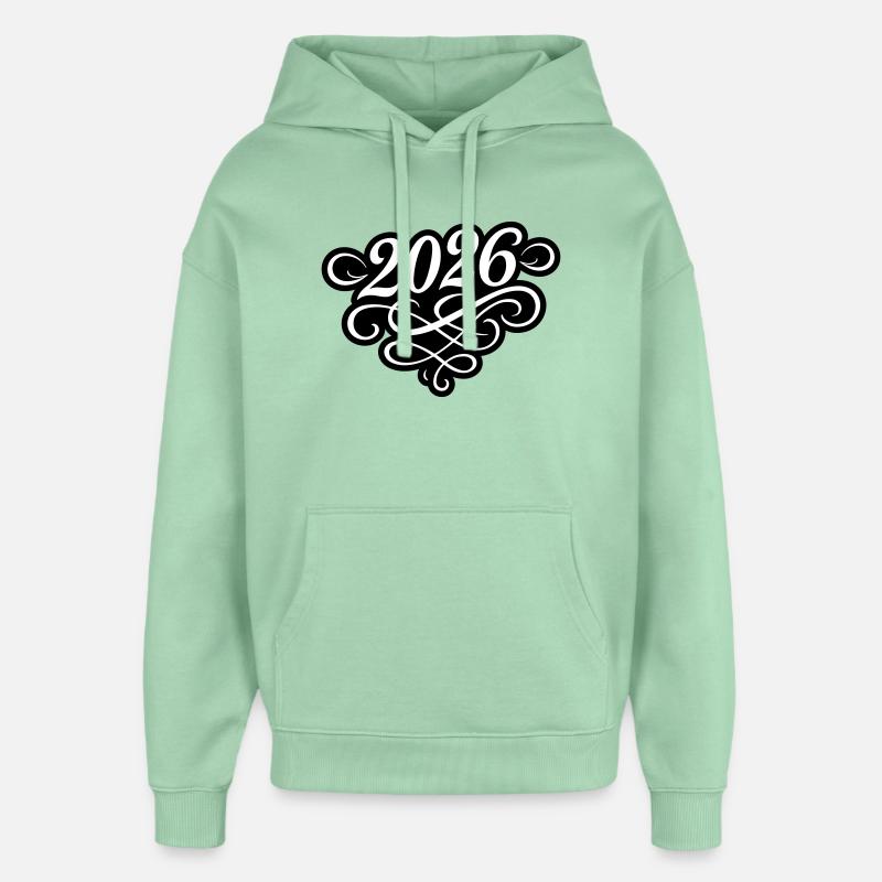 Année 2026 - Sweat à capuche unisexe Stanley/Stella Oversized - jade brumeux