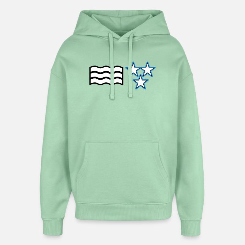Drapeau Argovie - Sweat à capuche unisexe Stanley/Stella Oversized - jade brumeux
