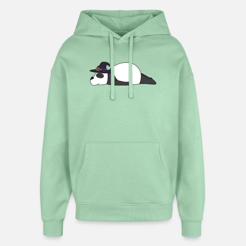 Ambiances Halloween de Sleepy Witch Panda - Sweat à capuche unisexe Stanley/Stella Oversized - jade brumeux