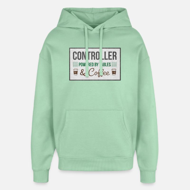 Controller Powered by Tables & Coffee - Oversized Unisex Hoodie by Stanley/Stella - misty jade